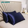 Pure Emulation Silk Satin Pillowcase Comfortable Pillow Cover Pillowcase Cool in Summer for Bed Throw Pillows Covers Bedroom 2
