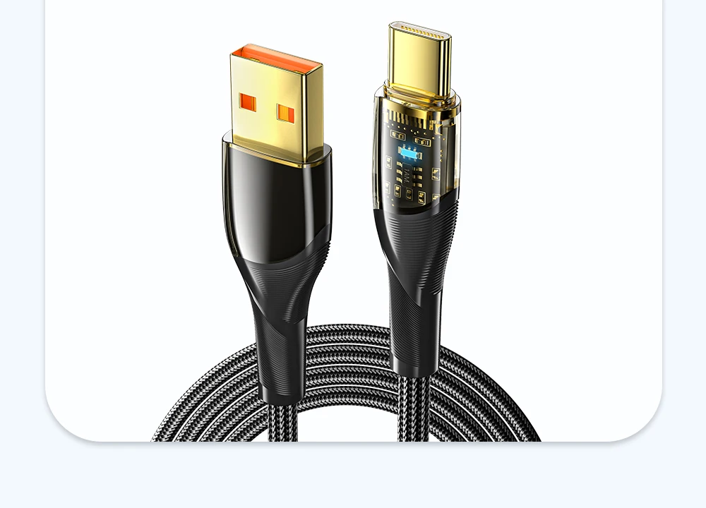 Essager 7A USB Type C Cable PD 100W Fast Charging Wire USB-C Charger Data Cord For Huawei P50 P40 OPPO K10 Honor Oneplus Poco F3