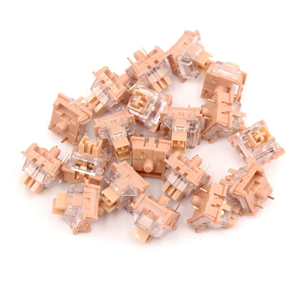 Outemu-Lubed Interruptor Teclado Mecânico, Silencioso Clicky Tátil