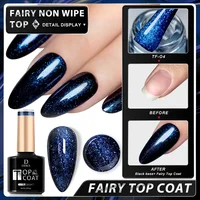 Glitter No Wipe Gel Top Coat Ultra Brillant Shine Matte Topcoat Soak Off Manicure Rubber Nail Polish Vernis Semi Permanent UV 2