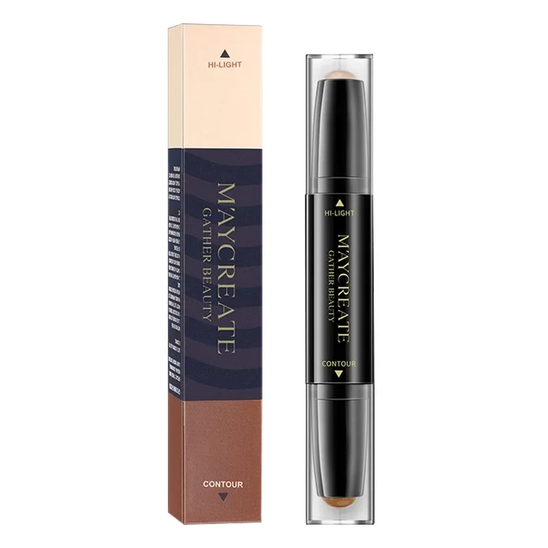 1PC Double-end Concealer Stick Makeup Concealer face concealer pen face concealer concealer foundation cream Face Makeup Creamy Foundation Pencil Women Cosmetics Facial Highlight Contour Stick Dark Circles contour stick