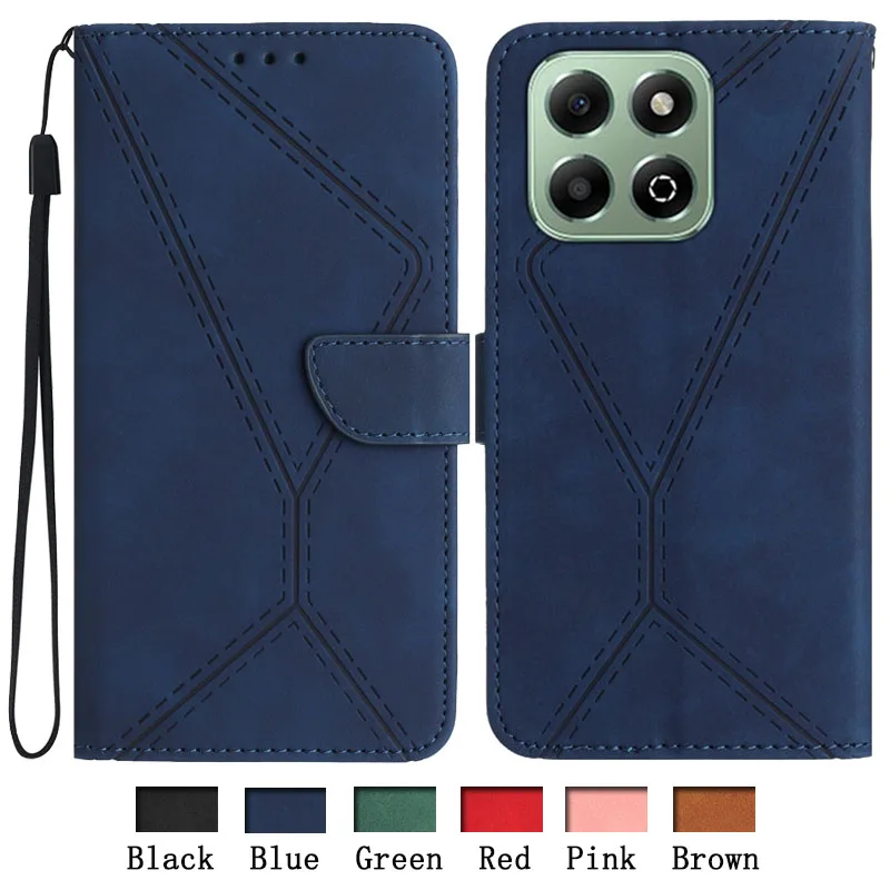 Leather Wallet Flip Case with Card Slots