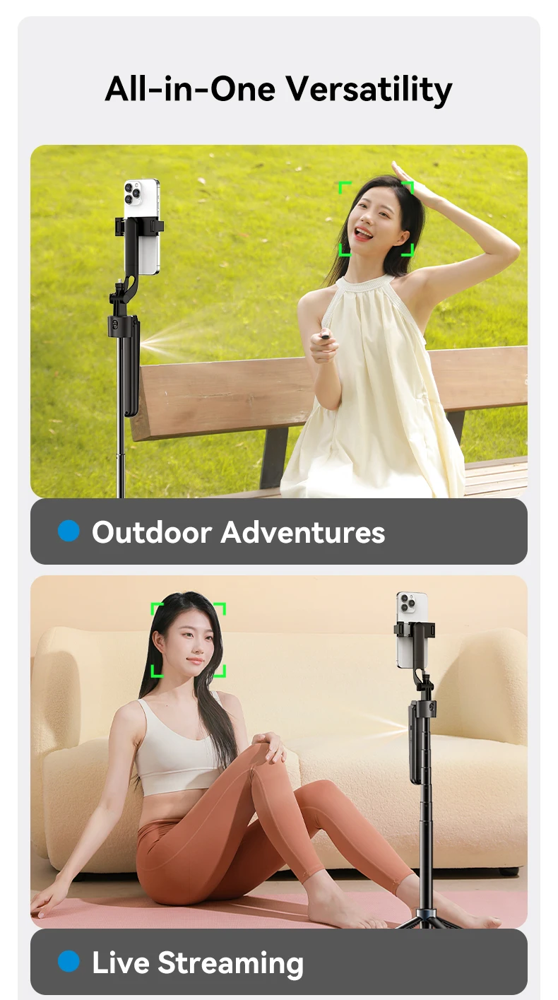 Auto Face Tracking Selfie stick Holder Universal Smartphone Vlog Live Tripod For