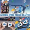HOGOKIDS Space Roller Coaster Building Toy-888PCS Building Set Features Lift Platform, Satellites, Rocket Buildable  Park