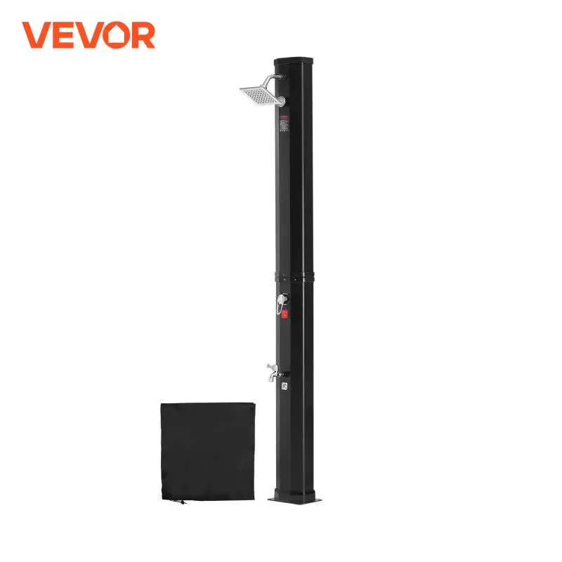 VEVOR Outdoor Solar Heated Shower 35 40L Shower Kit with Head and Foot Tap Double Buckle for Outdoor Backyard Poolside Beach Spa portable camping shower bag