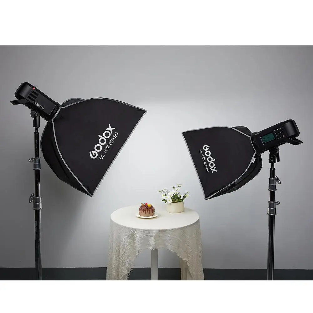 UL-BOX 40/60/90cm Square SoftBox, Quick Release Umbrella Softbox, Bowens Mount L