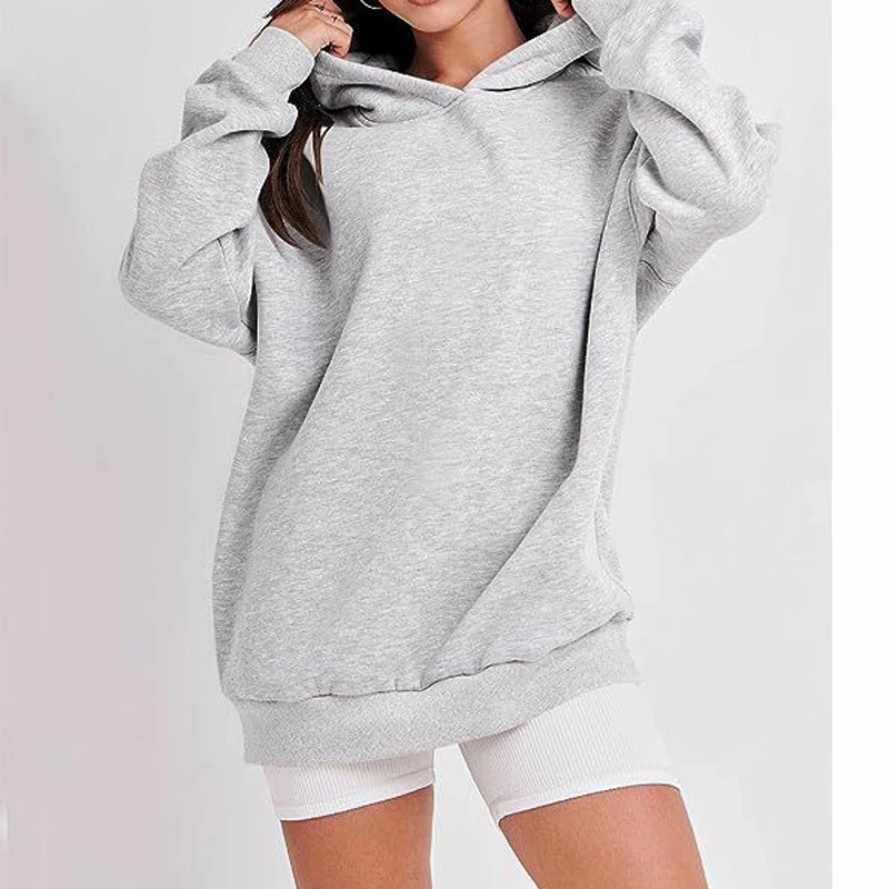Women's Loose Hooded Sweatshirt Sports Casual Long Sleeve Warm Top