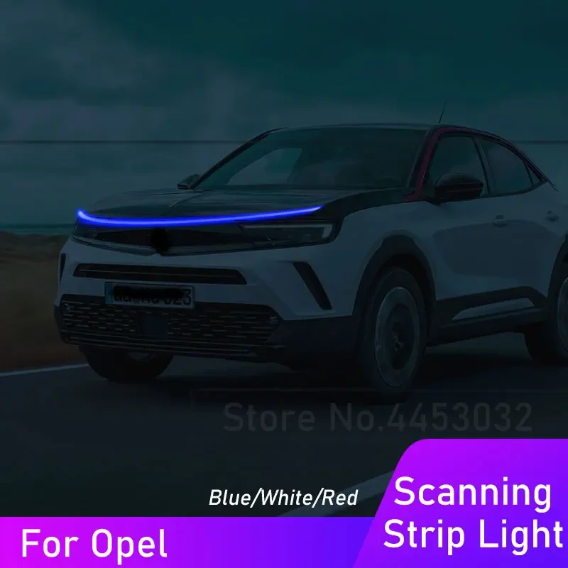 Led Strip Car Hood Light Drl Per Opel Mokka Corsa Vectra Crossland X Astra 12V Effetto Di Scansione Accessori Per Lampade Da Marcia Diurna