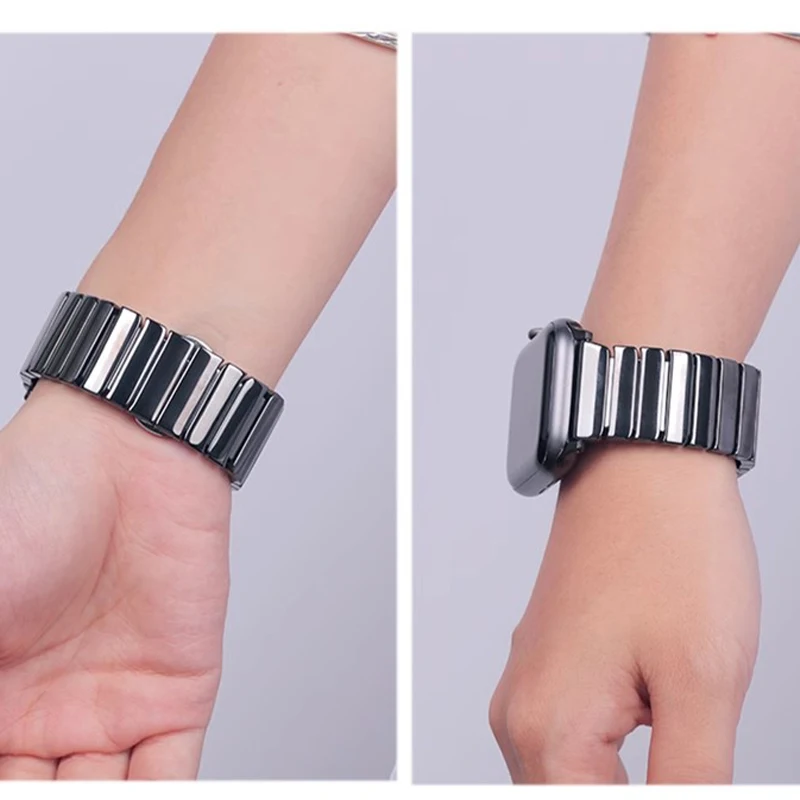 Ceramic Strap for Apple Watch 8 ultra 49mm Watchband for iWatch 8 7 6 5 4 3 2 SE Serie Watchband Smart Watch Accessorie