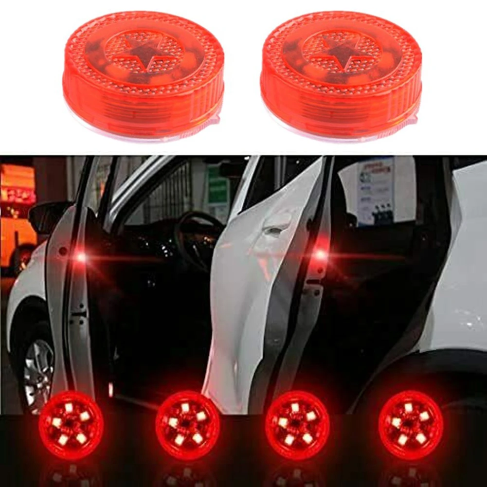

1 Pair Universal Car Wireless LED Door Opened Light Safety Flash Signal Lamp New LED Technology Anti-collision Warning Lights