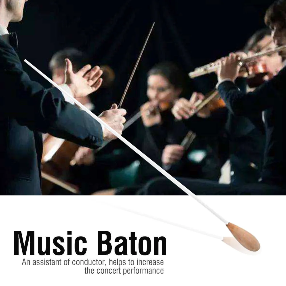 

38cm Wand Multipurpose Professional Concert Pearwood Handle Symphony Band Conducting Orchestra Director Musical Conductor Baton