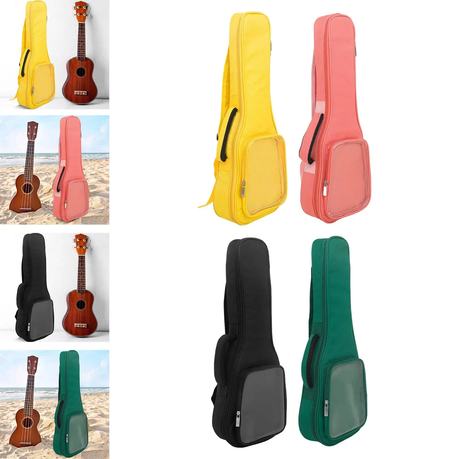 23in Oxford Cloth Ukulele Bag Portable Carry Case for Travel Outdoor Camping