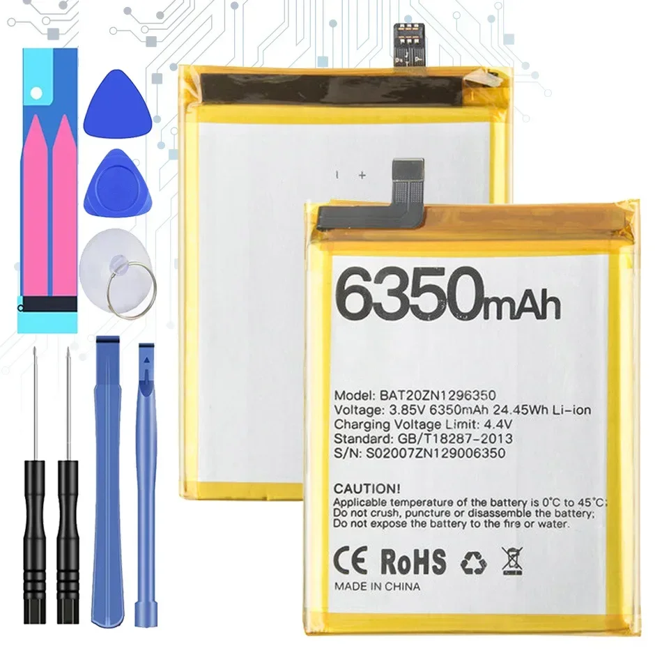 

Replacement Mobile Phone Battery BAT20ZN1296350 6350mAh For DOOGEE S96/S96 Pro/S96Pro High Quality Smartphon Batteries