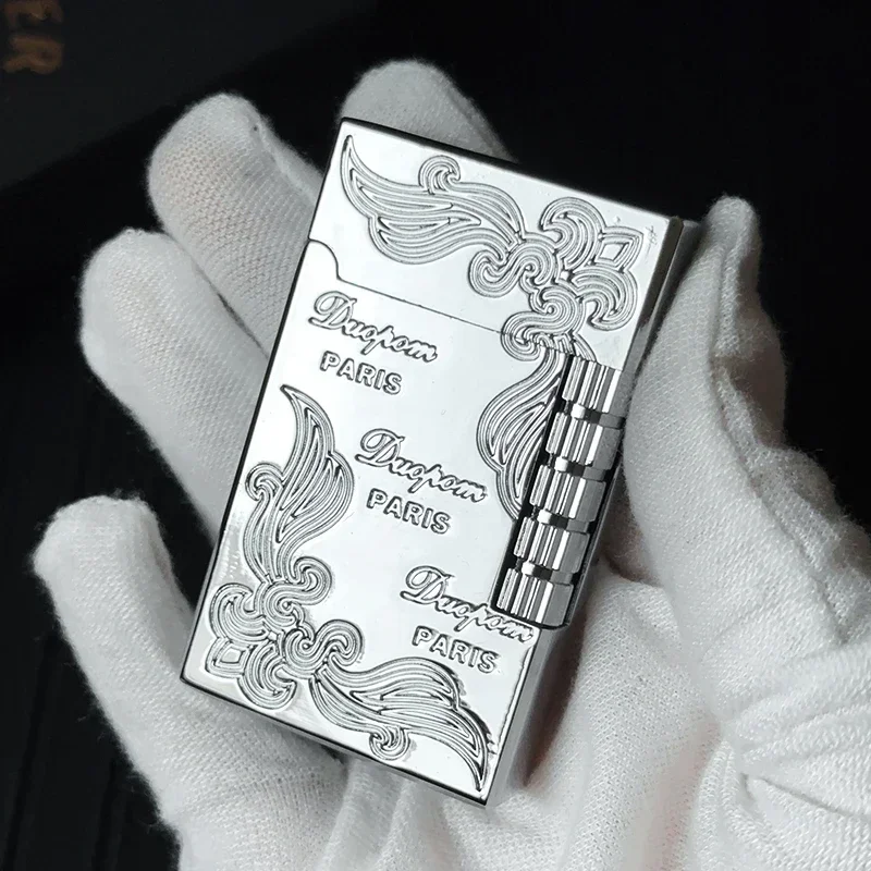 Premium Windproof Metal Blue Flame Butane Lighter with Loud Steel Sound