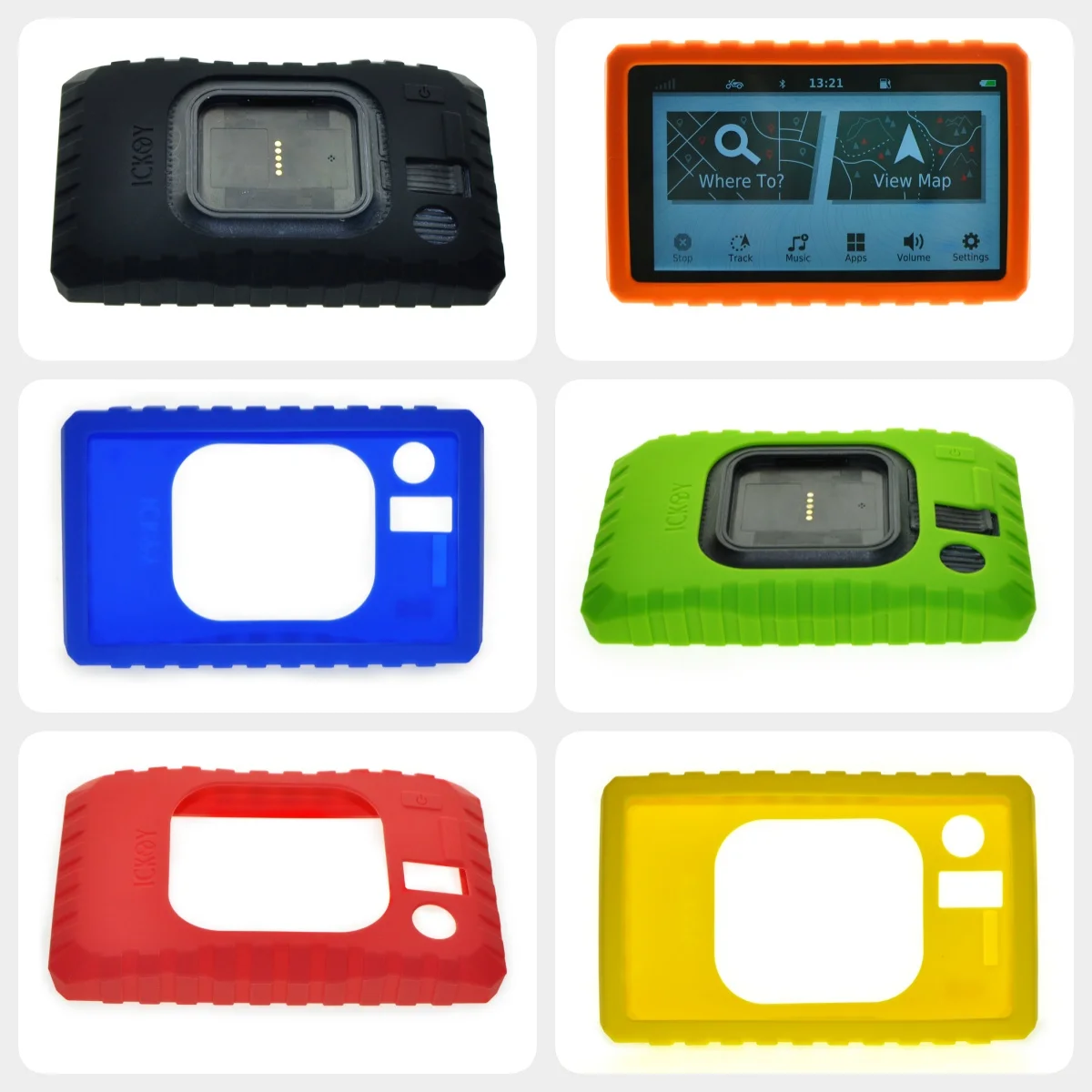Liquid Silicone Protective Case Skin Cover for Motorcycle GPS - Multi-Color Options