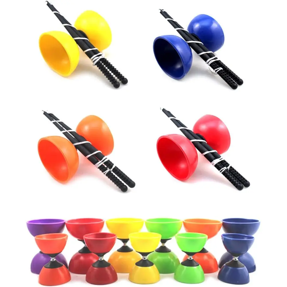 Sensory Training Equipment Leather Chinese Diabolo Bowl Shape Thicken Chinese Yo-yo Soft Diabolo Toy Outdoor 3