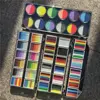 Professional Water Activated Face Paint Split Cake Palette Rainbow Makeup  in  Carnival Party Festival Cosplay  Makeup 6