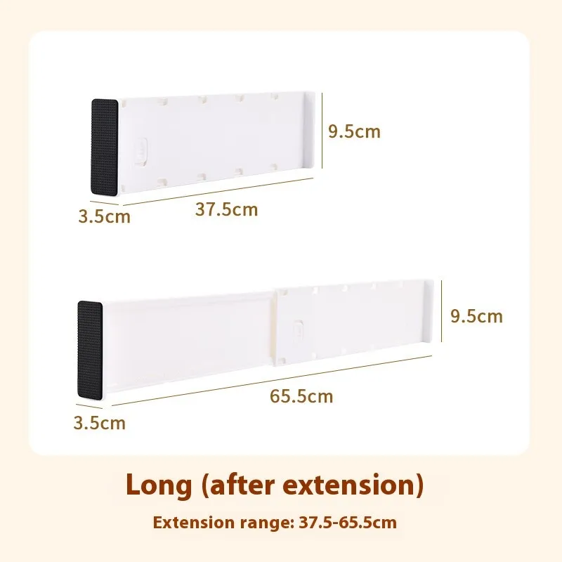 Drawer Organizer Dividers for Clothes Underwear Socks Storage Box Partition Boards for Kitchenware Cosmetics Free-Combination - 6