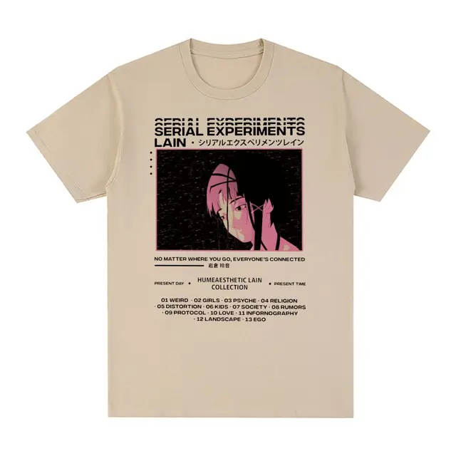 Serial Experiments Lain Vintage T-shirt: A Nostalgic Blend of Anime and Streetwear
