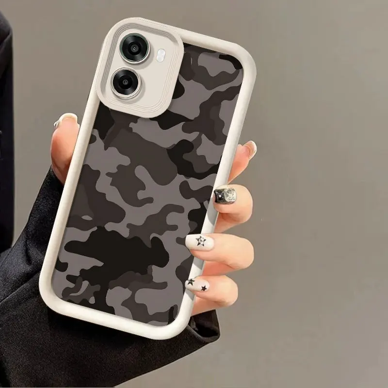 Camouflage Print Shockproof Silicone Protective Phone Case