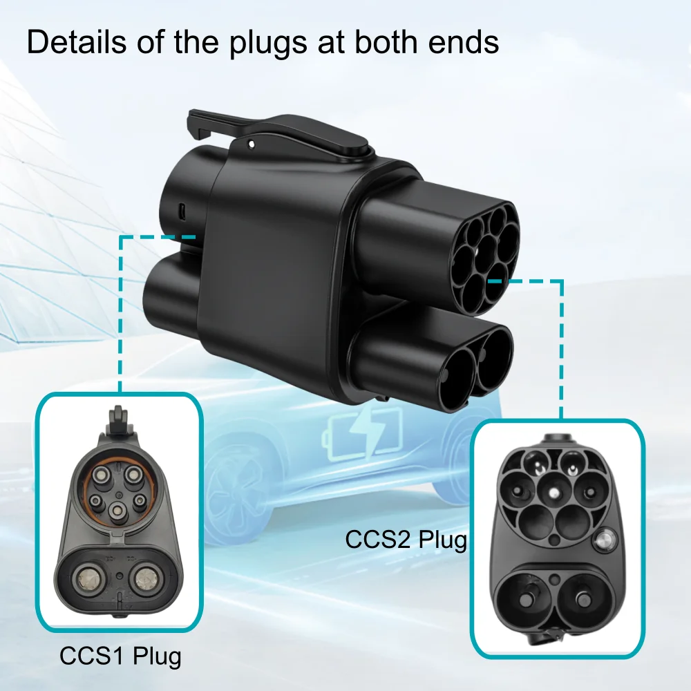 Energy Highway CCS2 to CCS1 250A Adapter Connector EV Charger Converter DC Fast Ev Charging Adapter Not applicable to BMW