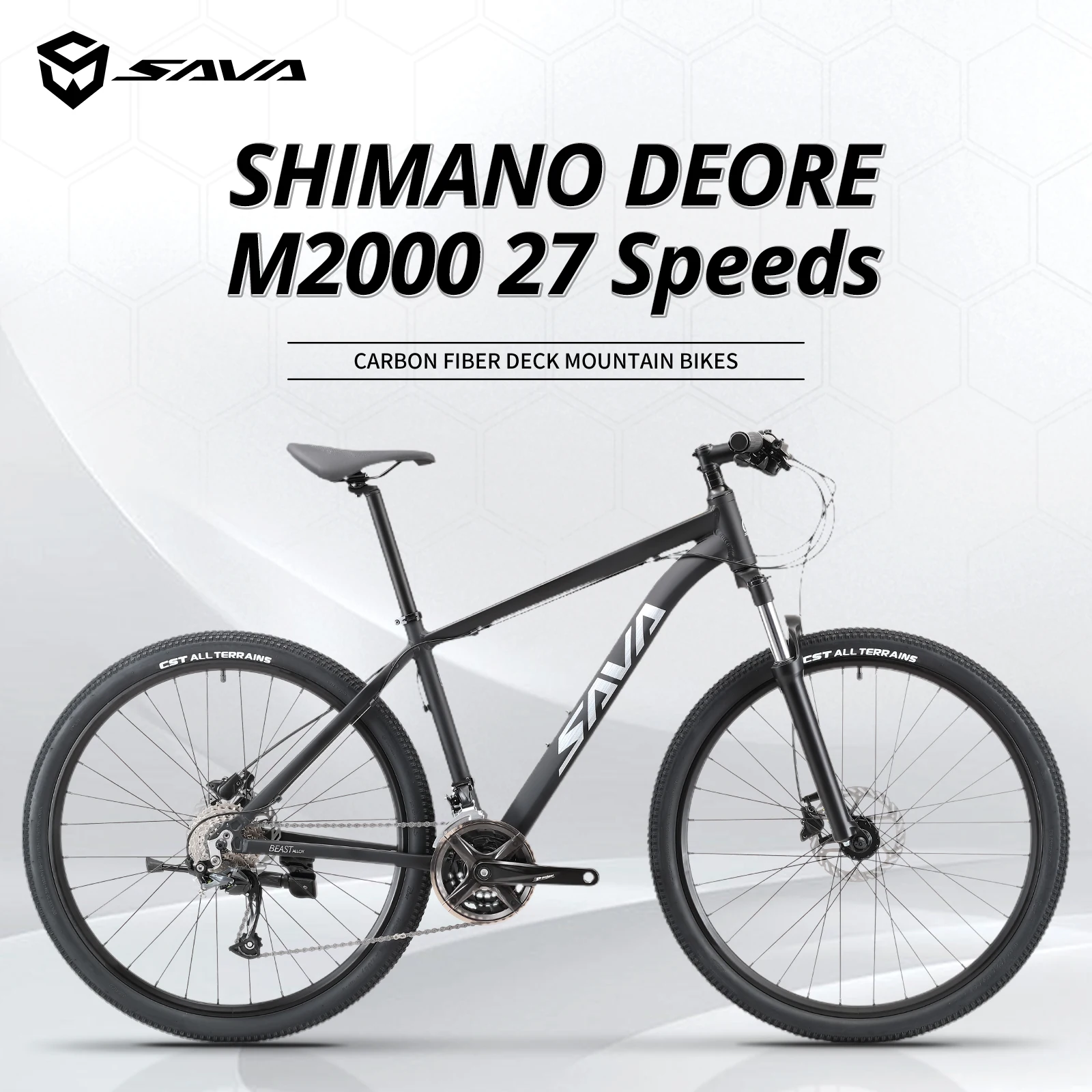 Vtt Sava Deck 300 Carbon Mountain Bike Shimano Velo Velo