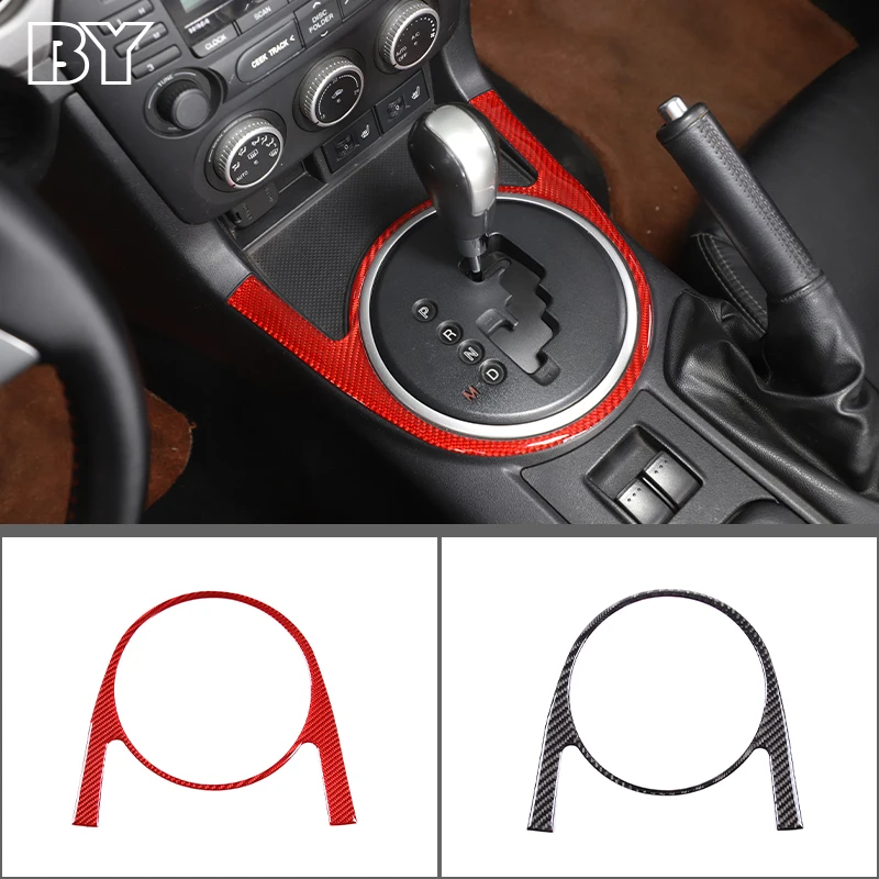 

Soft Carbon Fiber Car Center Control Shift Panel Frame Decoration Sticker For Mazda MX-5 NC 2009-2014 Interior Accessories
