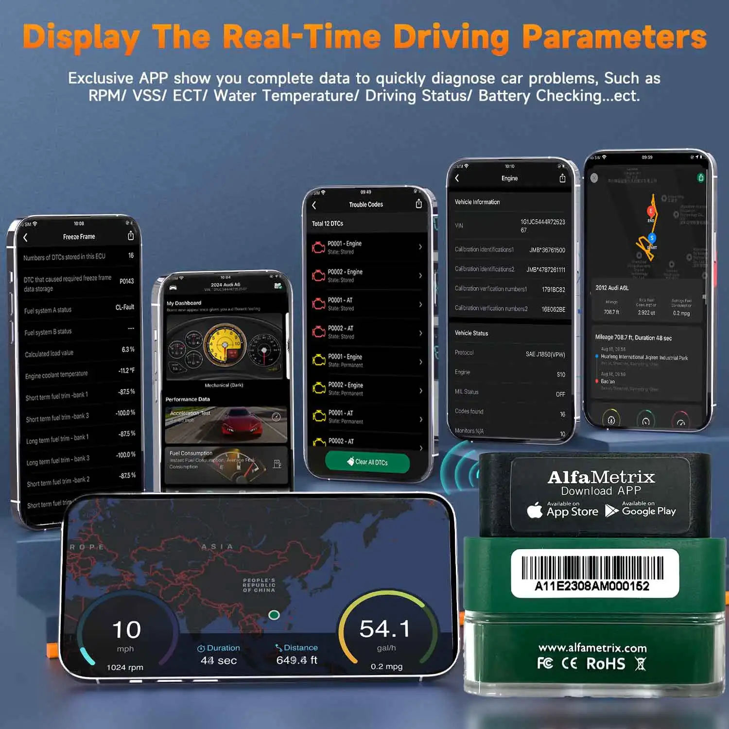 Alfametrix OBD2 Scanner Automotriz Profesional Universal OBD2 Bluetooth Mini Full System code reader Car Diagnostic Tool APP 3