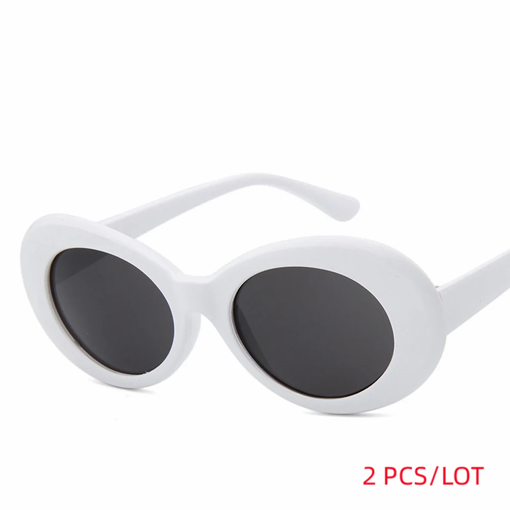 Gafas de sol ovaladas para mujer, lentes de sol a la moda Retro Vintage, color blanco y negro, 2023 AliExpress Accesorios para la ropa