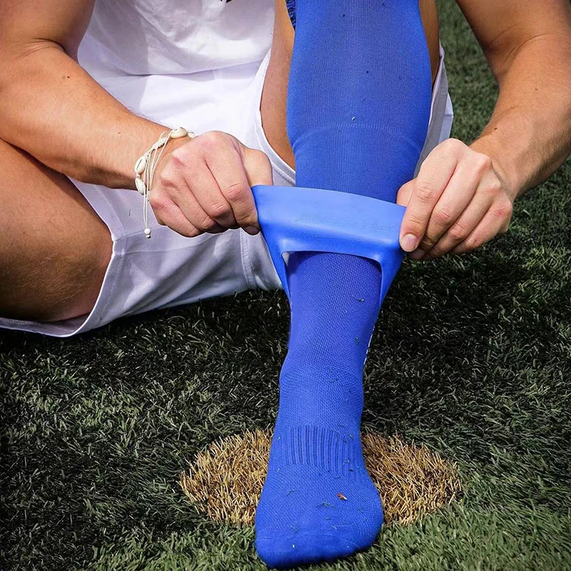 1 Pair Soccer Shin Guard Straps Silicones Shin Pad Holder Practical Pad Banding For Football Running Cycling Sports soccer shin guard straps