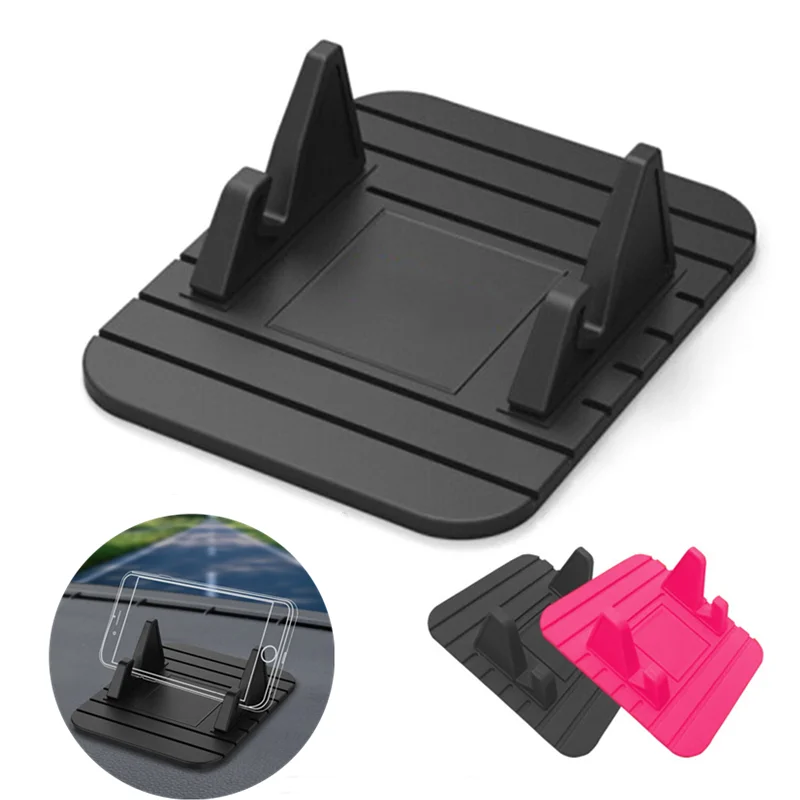 smartphone stand Universal Anti-slip Car Silicone Phone Holder Mat  Pad Dashboard Stand Mount Rubber Bracket For IPhone Samsung Xiaomi Huawei phone holder for car