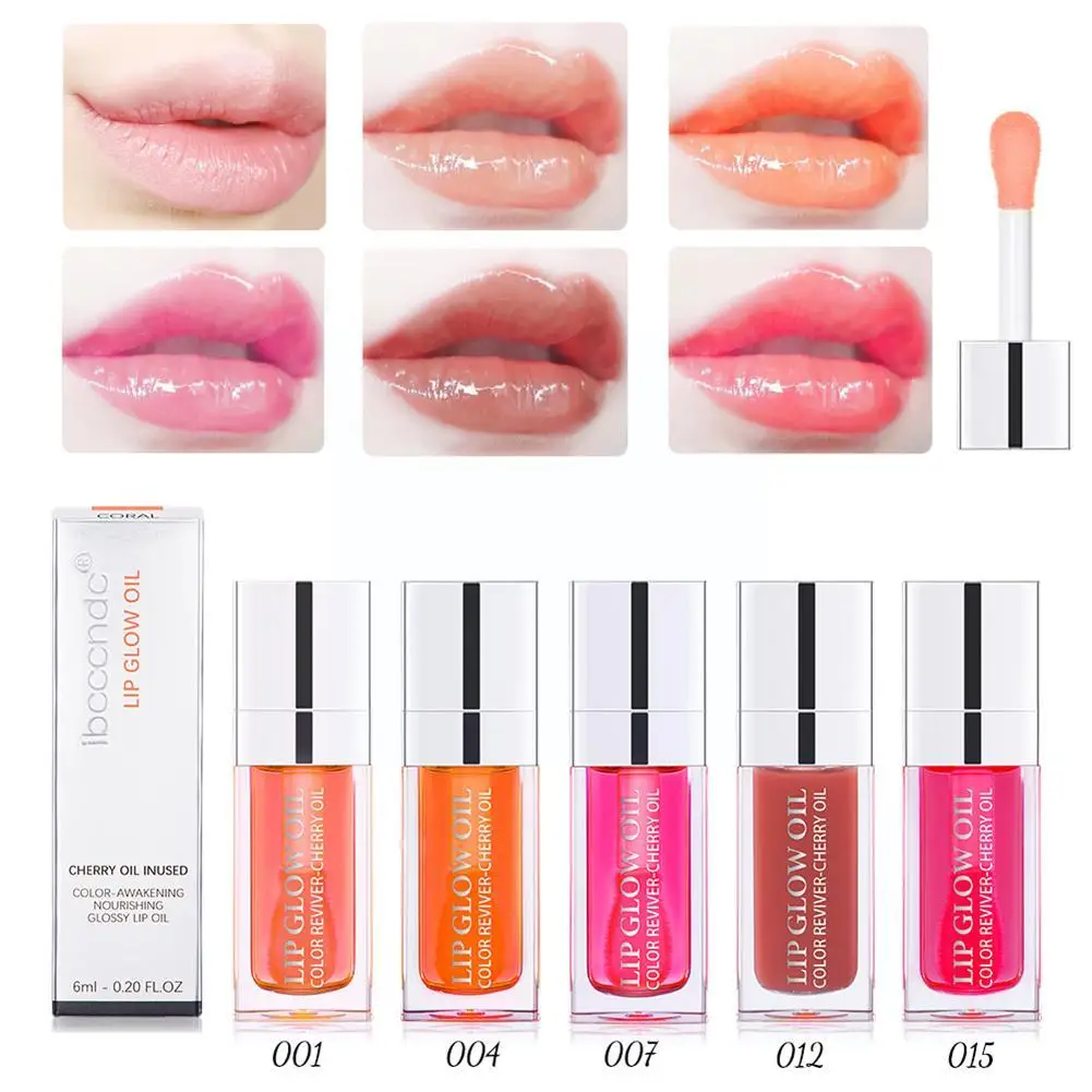 Lip Oli Plumping Clear Crystal Jelly Hydraterende Voller Olie Getinte Lippen Makeup Sexy Glow Lipgloss Mollige Lip M7G5 lip gloss lip makeup lip oil