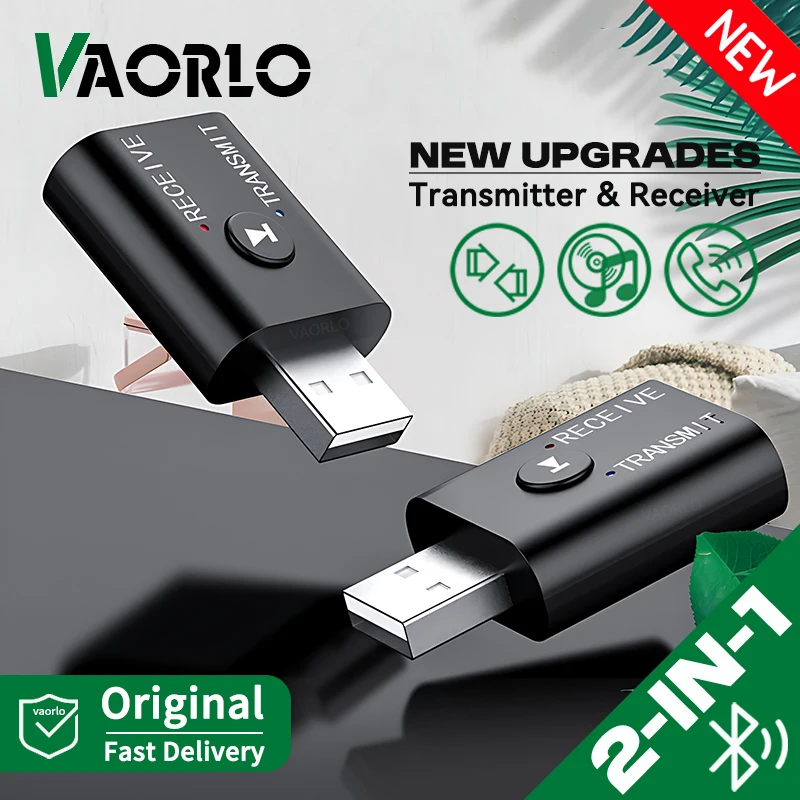 Bluetooth 5.0 Audio Transmitter Receiver 3.5mm AUX Jack RCA USB Dongle Stereo Wireless Adapter for TV Car Kit Speaker Headphone