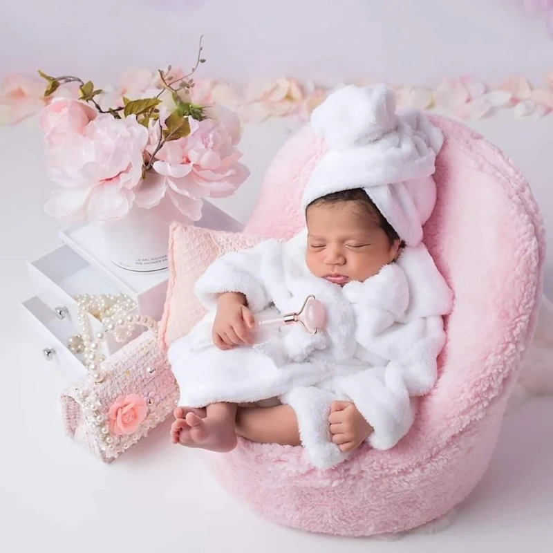 

Stylish & Practical Baby Bathrobe Newborn Photography Bathrobe Cotton Sleepsuit