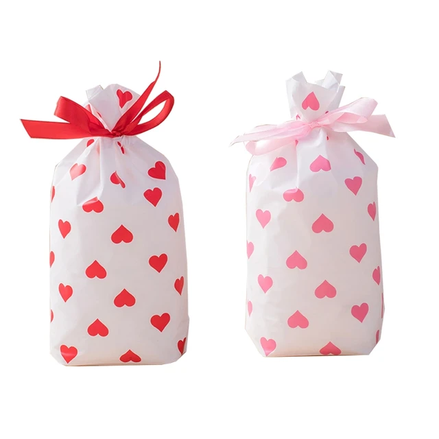 Sacchetti regalo cuore di san valentino Set di 50 biscotti trattare  sacchetto di imballaggio caramelle per san valentino sacchetto di  fidanzamento matrimonio festa d'amore - AliExpress