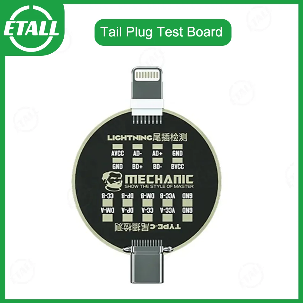 

MECHANIC T810 Mobile Phone Tail Plug Test Board Detachable for Iphone Android Lightning TYPE-C No Charging Fault Detection