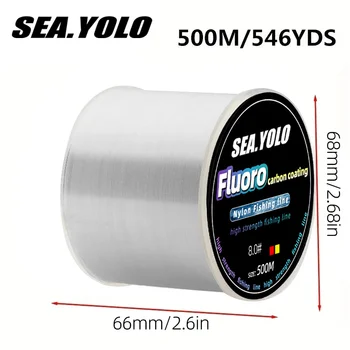 500M Fluorocarbon Fishing Line 3.57LB-26.45LB 0.145mm-0.45mm Carbon Fiber Leader Sinking Wire Japan Super Soft Carp Line Pesca