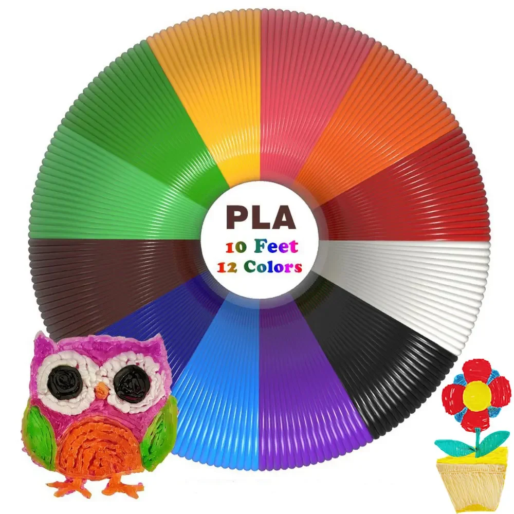 

50 9 100 200Meters PLA Filament for 3D Pen Printer Multi Colors 1.75mm PLA 3D Print Material36M Children's 3D Printing Material