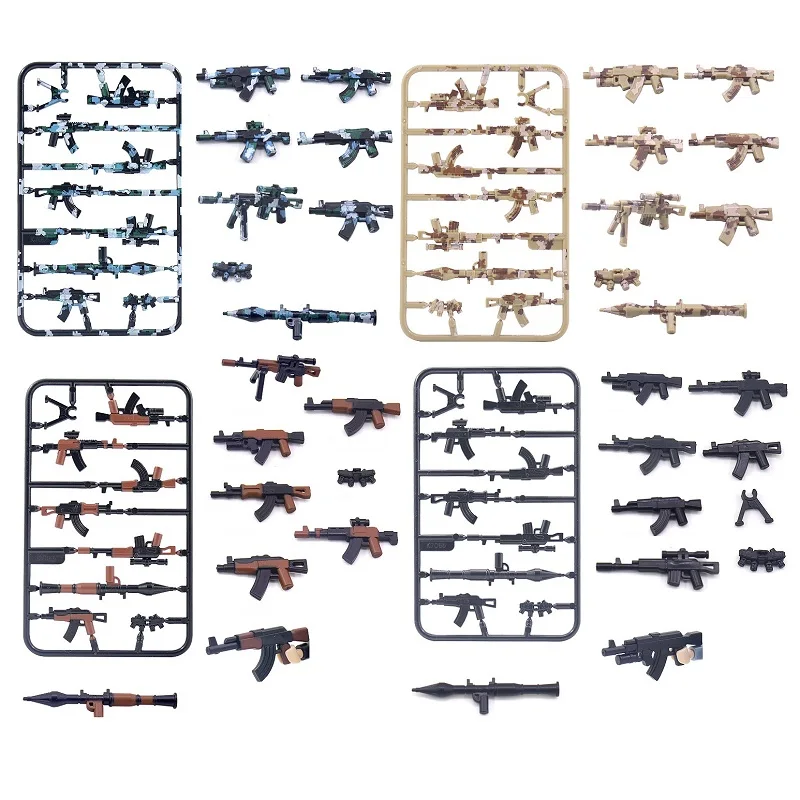 Pacchetto Armi V2 Per Minifigure | Set Esercito Giocattolo Compatibile LEGO | Pistole Personalizzate SIDAN