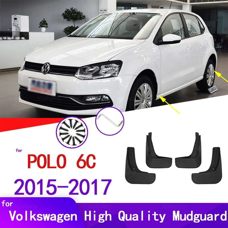 

1 Set Mudflaps for VW Volkswagen POLO 6C 2015~2017 Splash Guards Mud Flaps Front Rear Mudguards Fender