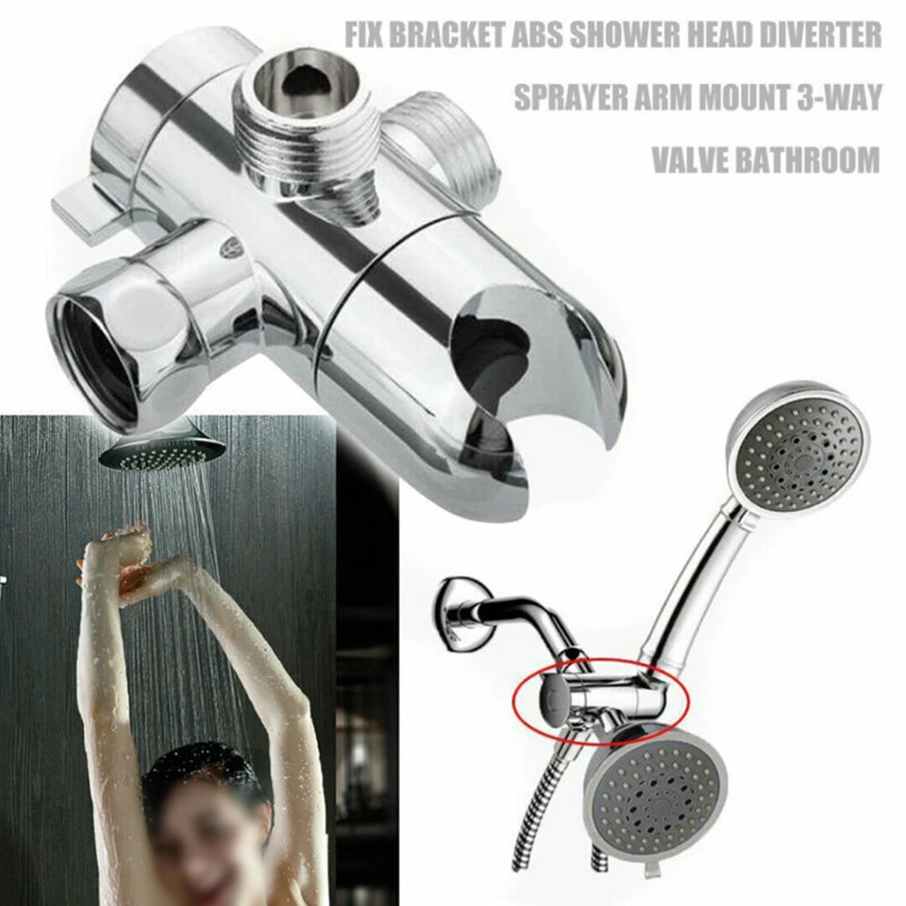 ABS Shower Diverter Valve 1/2 Inch 3 Way Valve Sprayer Water Separator Shower Adapter Connector Bathroom Accessories