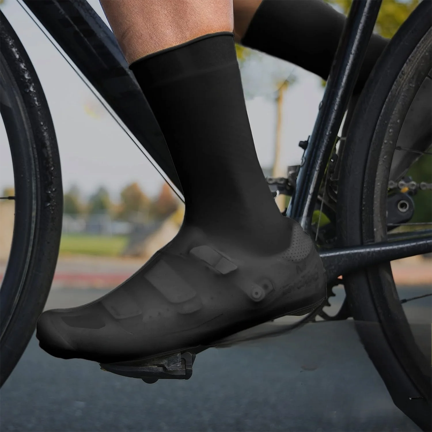 Silicone Cycling Overshoes with Snaps