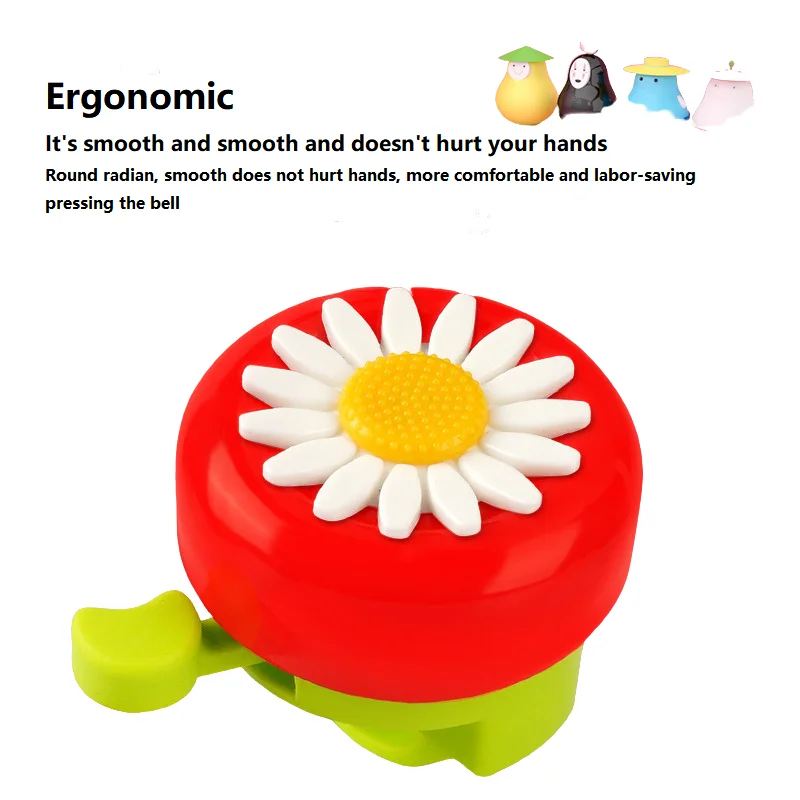 Bicycle Bell Multi-color Kids Funny Bicycle Bell Daisy Flower Horns Bike Children Girls Cycling Ring Alarm For Handlebars Alloy Plastics