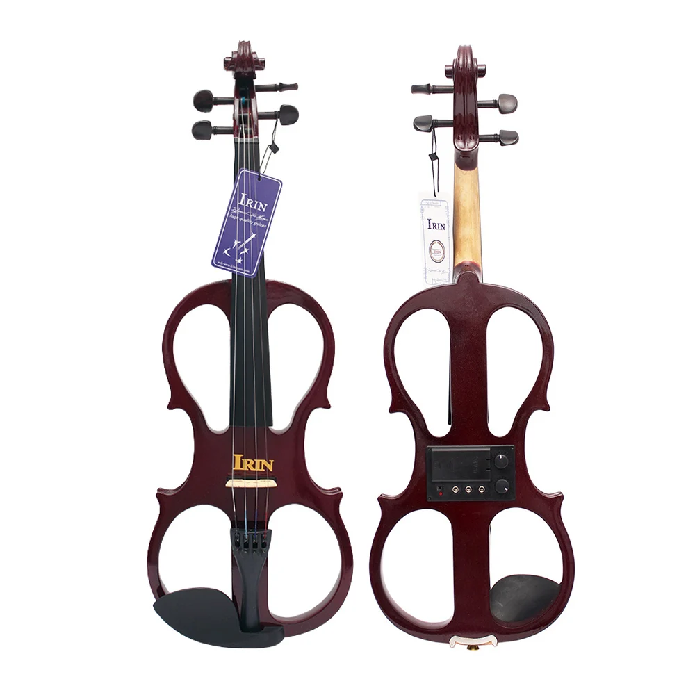 IRIN 4/4 Silent Electric Violin Maple Body Electric Violin With Bow Case Headphone Connection Cable Violin Parts & Accessories