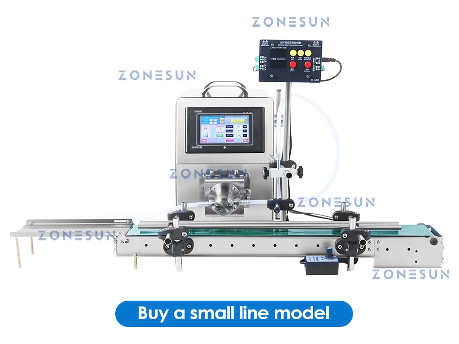 ZONESUN ZS-CPYT1S Ceramic Pump Digital Control Vial Liquid Filling Machine Low Dosage Eyedrop Bottle Filler Lab Equipment