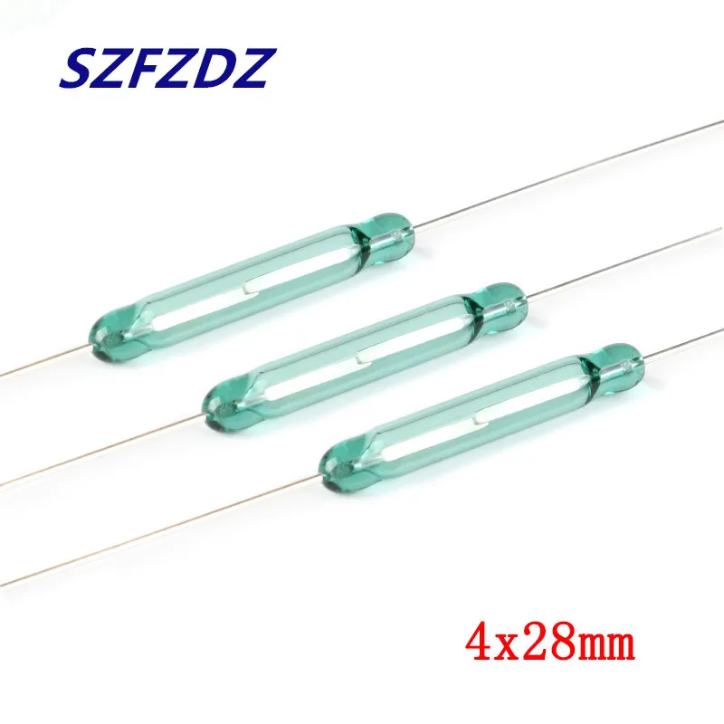 

10Pcs 4x28MM Reed Switch Sensor Normally Open DIY Magnetic Reed Switchs Electronic NO 4*28mm