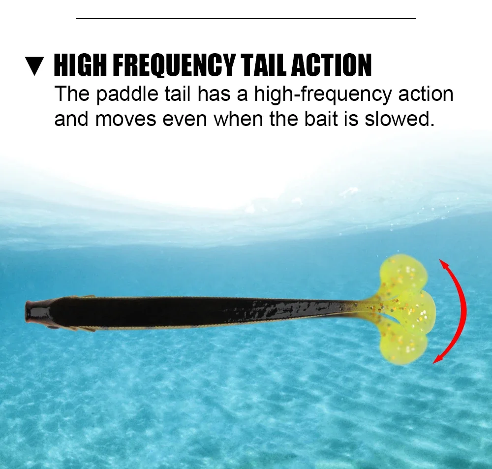 Description Picture 6 of itemSpinpoler Soft Fishing Lure 7.5cm 9.5cm12.5cm Shad Swimbait T Tail Rubber Fake Fish Wobblers Bass Pike Bait Aritificial Silicone