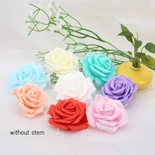  8CM 10/20/30/50Pcs Artificial PE Foam Rose Flowers Heads Bride Bouquet Flower For Wedding Party Decorative Scrapbooking DIY 