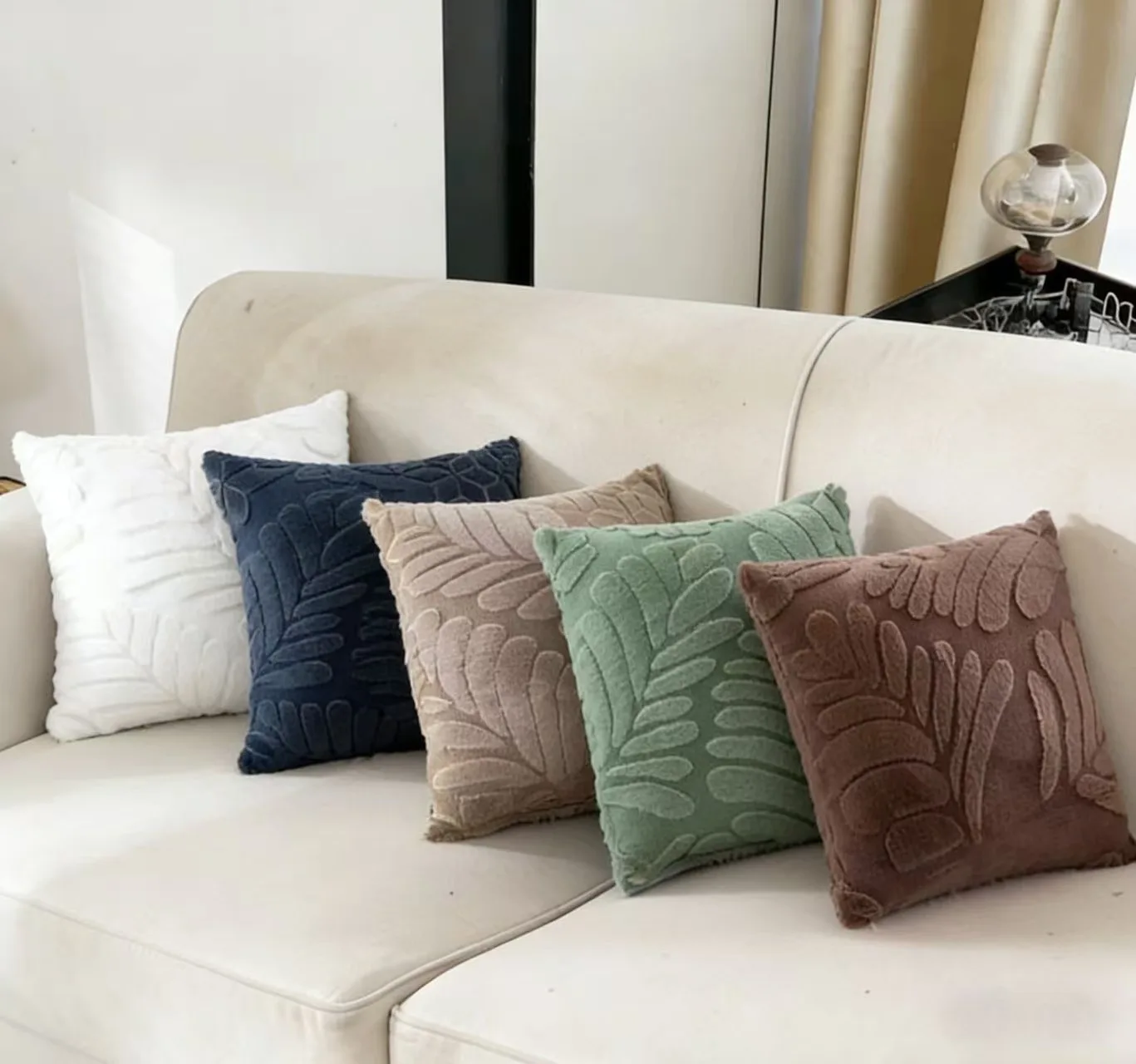 Set of 2 Ultra-Soft Plush Throw Pillow Covers