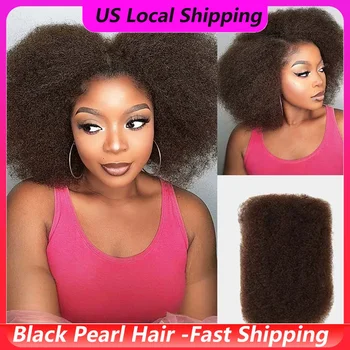Peruvian Afro Kinky Human Hair for Locs 1 Pack Afro Kinky Bulk Human Hair for Dreadlock Extensions Loc Repair Braiding Twist 1